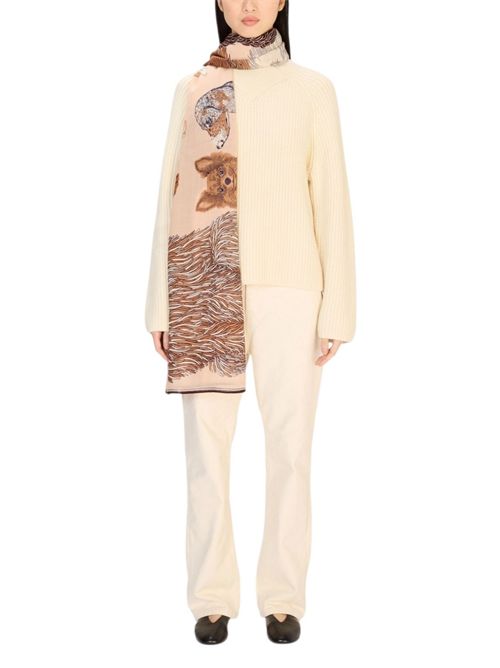 sciarpa donna 100 x 190 toutou naturale Inoui Editions | SCARF 100 TOUTOUNUDE